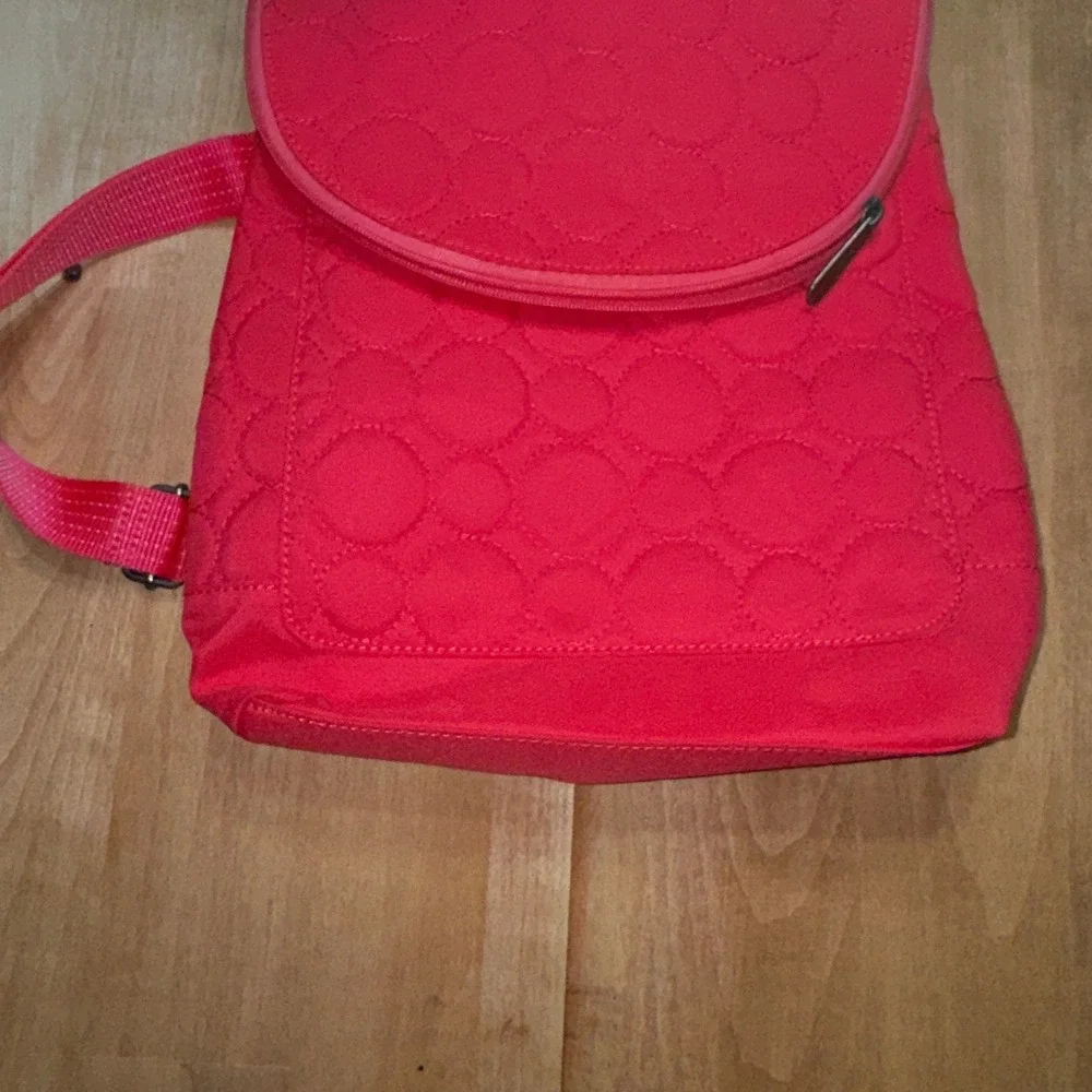Thirty-One Quilted Circle Pink Backpack Crossbody Bag Adjustable Strap New